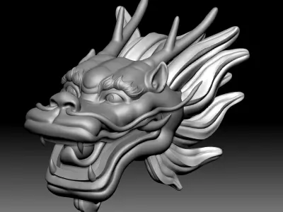Dragon Head Free 3D model 2