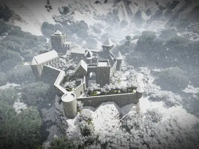Medieval Castle 3D model 12