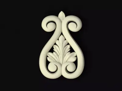 dekor scroll design 3D model purchase