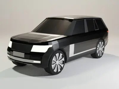 Low poly Range Rover  Low-poly 3D model