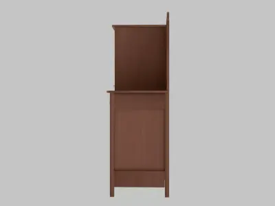 Antique Chifforobe With Mirror Low-poly 3D model