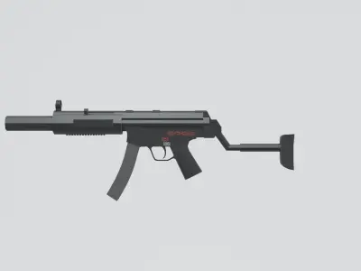 HK mp5sd6 low poly Low-poly 3D model