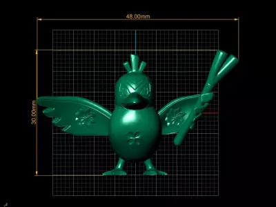 farfetchd crow toy 3d printable model Free 3D print model