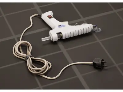 DIY Electric Hot Glue Gun Low-poly 3D model