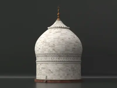 Indo-Islamic Tomb Dome Structure 3D model