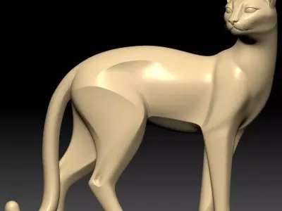 Cat Sculpture 3D model