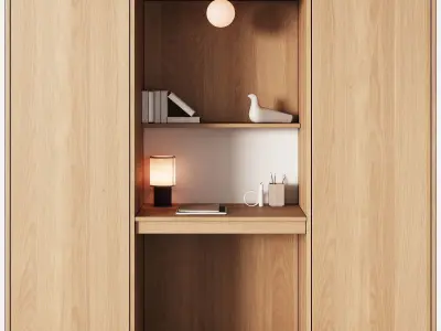 453 office furniture 26 workplace 10 desk niche working zone 3D model