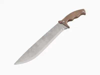 Machete Knife 01 Low-poly 3D model