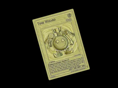 TIME WIZARD CARD - YUGIOH 3D print model