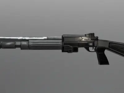 Shotgun gun Low-poly 3D model purchase