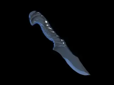 Combat Knife Low-poly 3D model 10