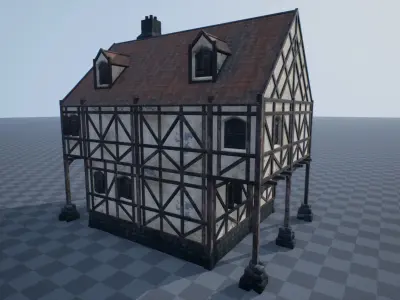 Medieval House 06 Low-poly 3D model