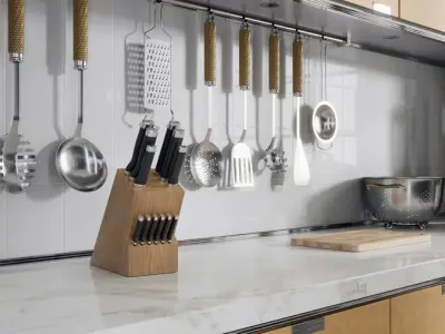  Wooden Knife Block Model 
