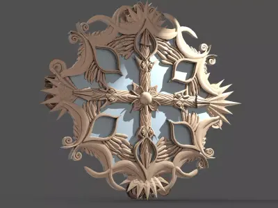 Gold Celtic sea mirror Grand  3D model