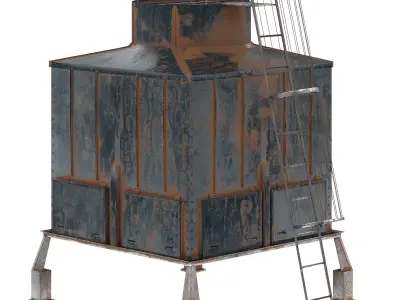 Roof top cooling unit 3D model get