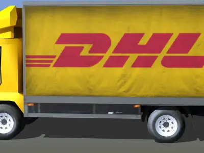 Delivery Truck Low-poly 3D model