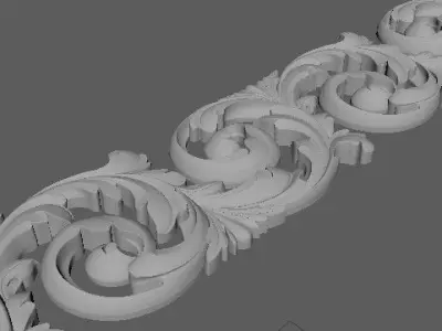 carved baguette 3D model 15