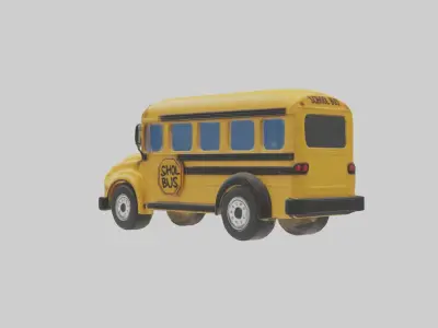 School Bus Model 1 Low-poly 3D model
