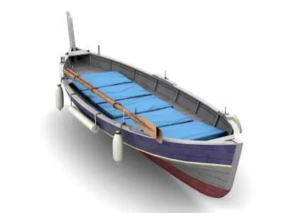 Fishing Boat 03 Low-poly 3D model