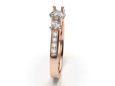 solitaire with ring sizes  8 part S43 3D print model
