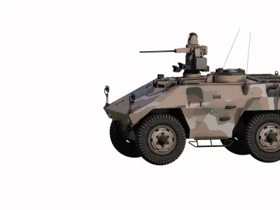 ARMED 4X4 ALL TERRAIN VEHICLE 3D model