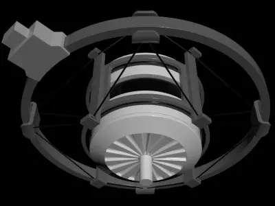 Dual FPV Motor - Shock Mount - Concept 3D model
