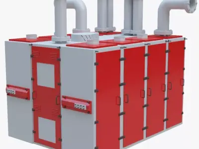 Plansifter Plansichter  Grain  Wheat Flour Milling Machine Low-poly 3D model