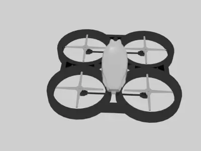 Drone Metal  Low-poly 3D model