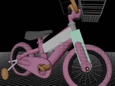 kids bike Low-poly 3D model purchase