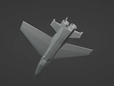 Jet Low Poly 3d Model two fighter jets Free low-poly 3D model