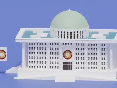 Korea National Assembly Proceeding Hall Seoul 3D model