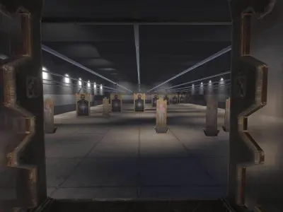 Shooting Range Interior  3D model
