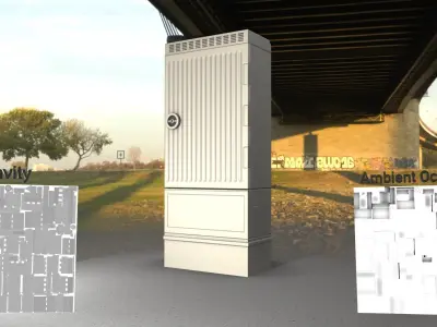Electrical Distribution Cabinet 139 Low-poly 3D model
