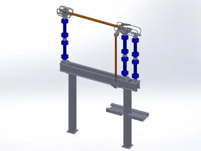 VERTICAL BREAK SWITCH-170KV Free 3D model