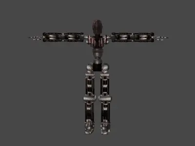 Combat robot from another world Free low-poly 3D model