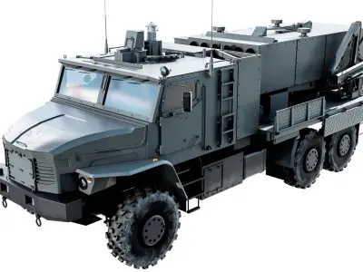 TOS-2 Tosochka Multiple Rocket Launcher 3D model