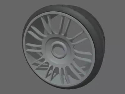 Wheel 01 Low-poly 3D model