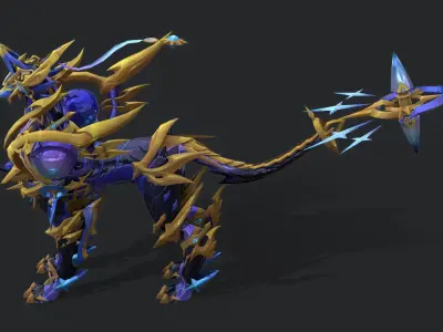 wolf dog 3D model