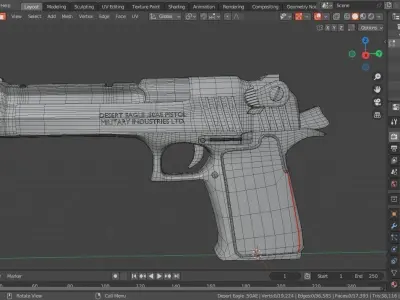 Desert Eagle 50AE Pistol 3D model