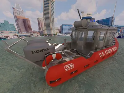 Coast Guard Patrol Boat 3D model