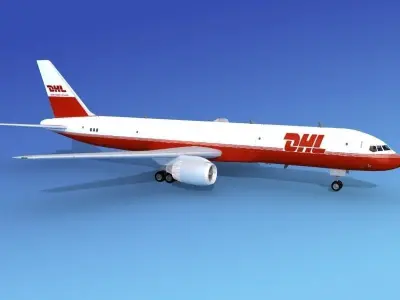 Boeing 757-200 DHL Cargo 3D model