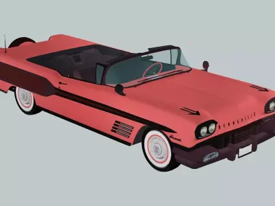 Pontiac Bonneville Car 3D Model Low-poly 3D model
