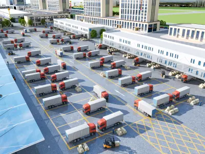 Warehouse and Logistics Distribution Center 3D model