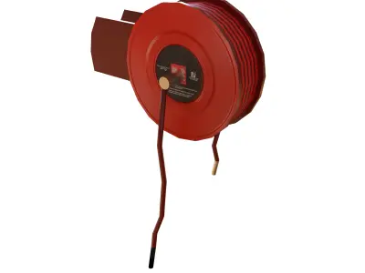 Fire Hose Reel Low-poly 3D model