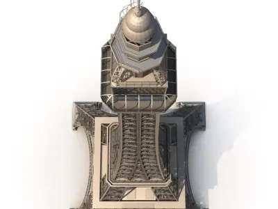 Eiffel Tower Low-Poly 3D model 3