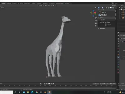 Low-Poly Girrafe giraffe Free 3D model