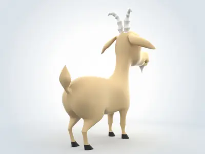 Cartoon Goat 3D model
