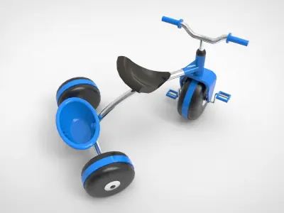 Kids Bicycle  Low-poly 3D model purchase