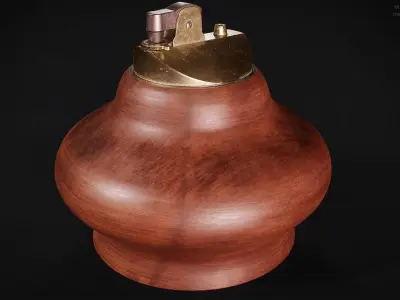 Vintage Lighter Low-poly 3D model