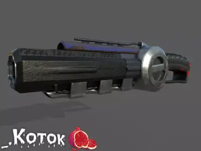 Space Gun  Free low-poly 3D model